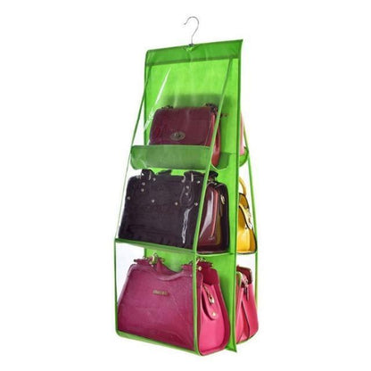 Befez | Overdoor Handbag Holder 6 Pocket Clear Closet Organizer