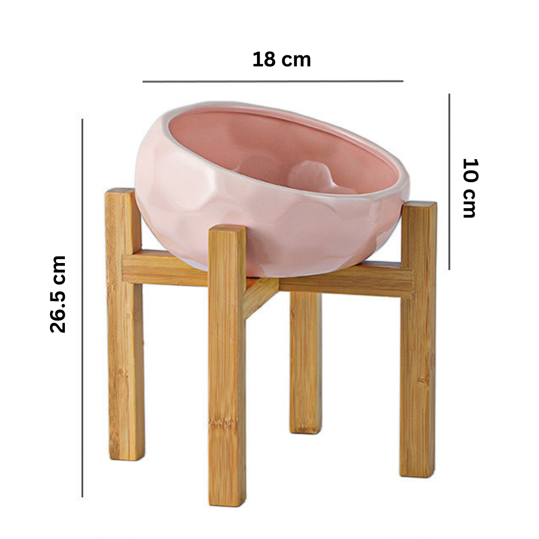 Comfortable Raised Dog Food Bowl Stand