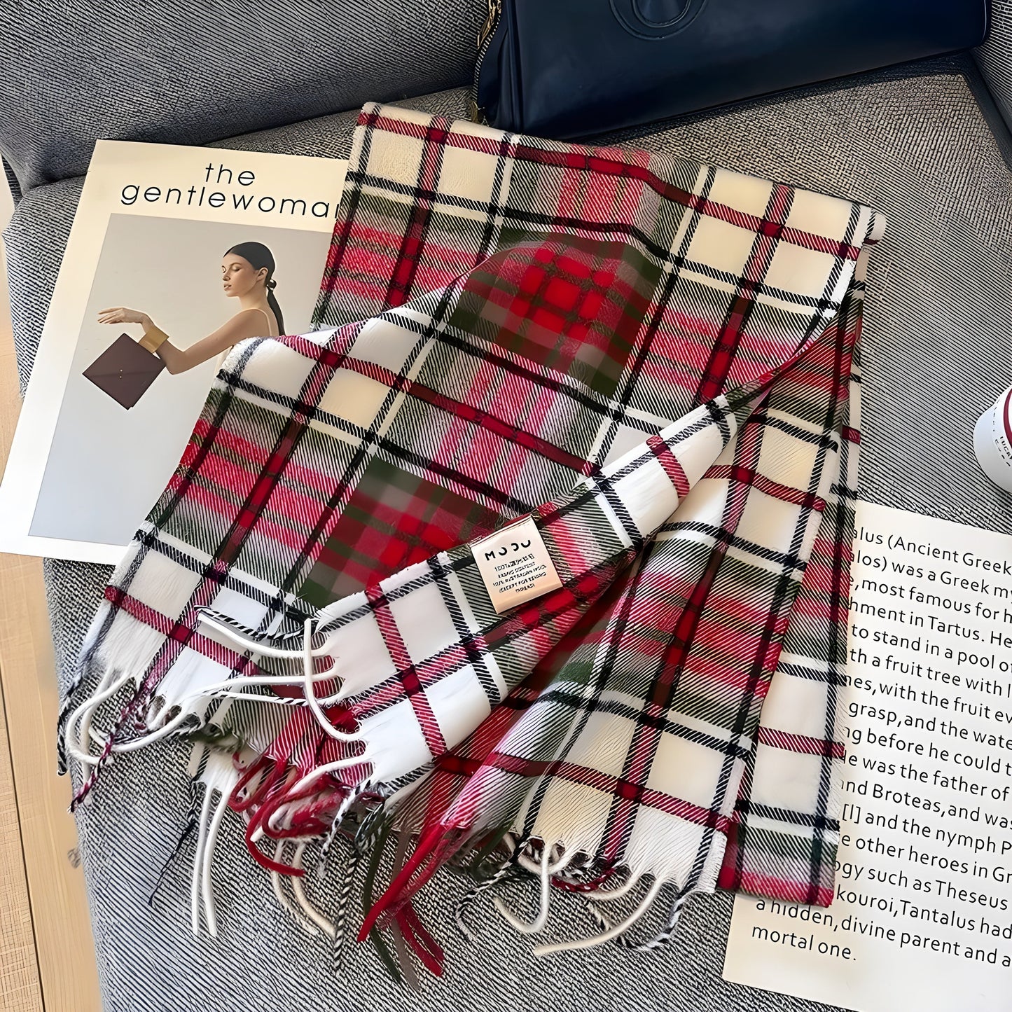Warm Plaid Cashmere Women's Winter Scarf