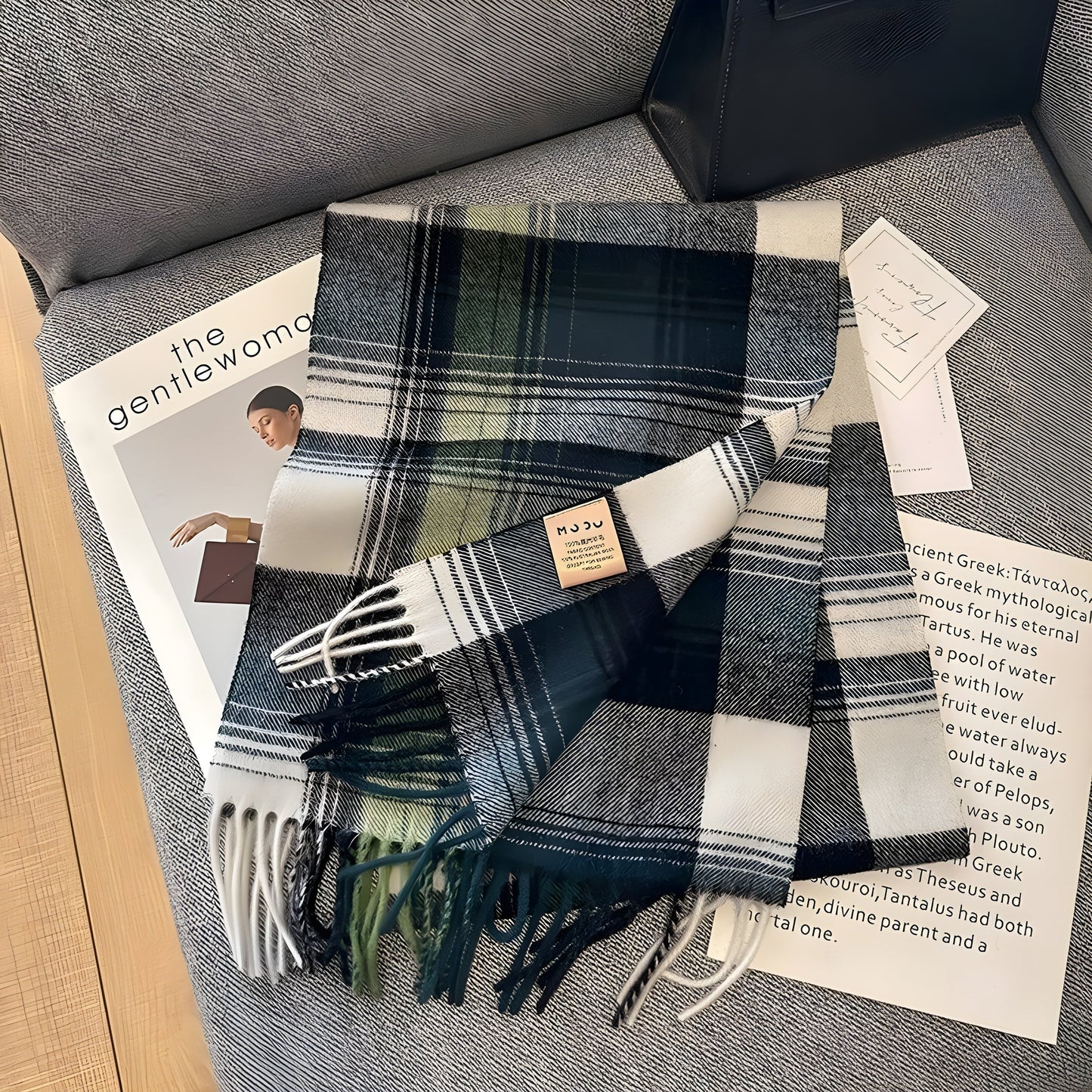 Warm Plaid Cashmere Women's Winter Scarf