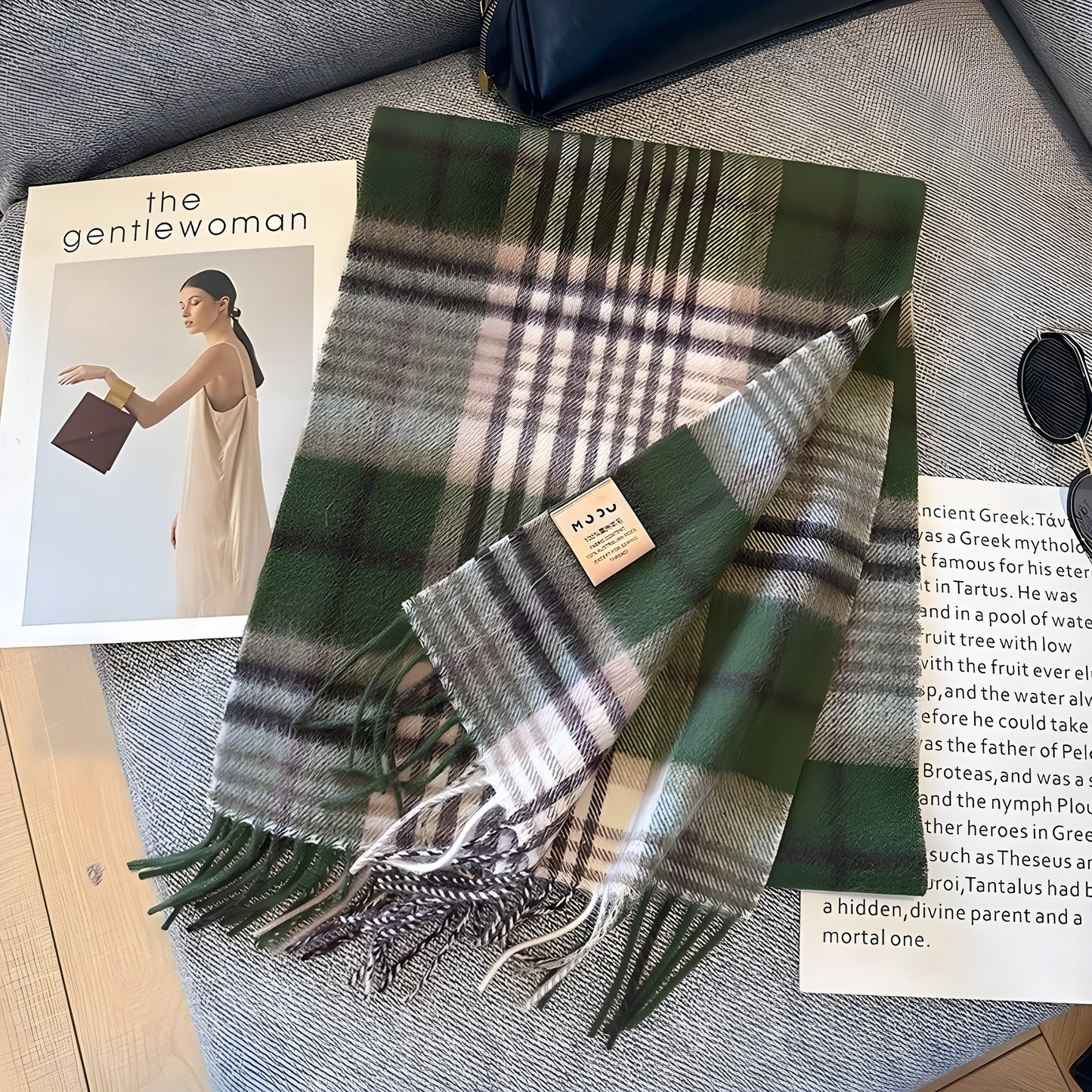 Warm Plaid Cashmere Women's Winter Scarf