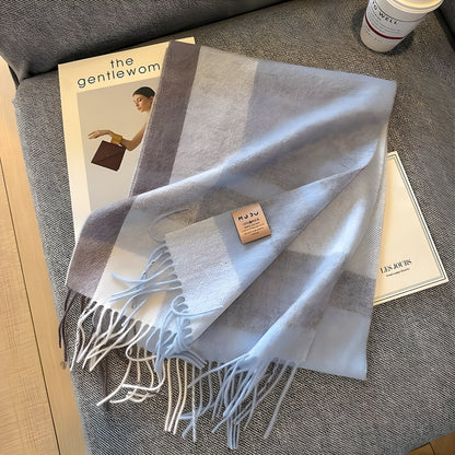 Warm Plaid Cashmere Women's Winter Scarf