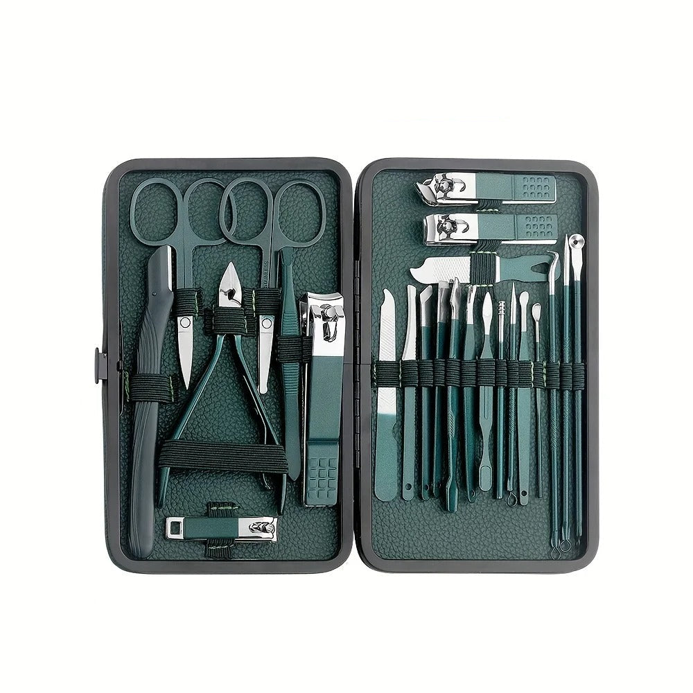Premium Metal Nail Care Kit for Home and Travel