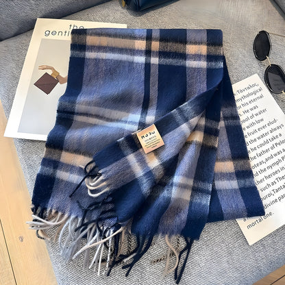 Warm Plaid Cashmere Women's Winter Scarf