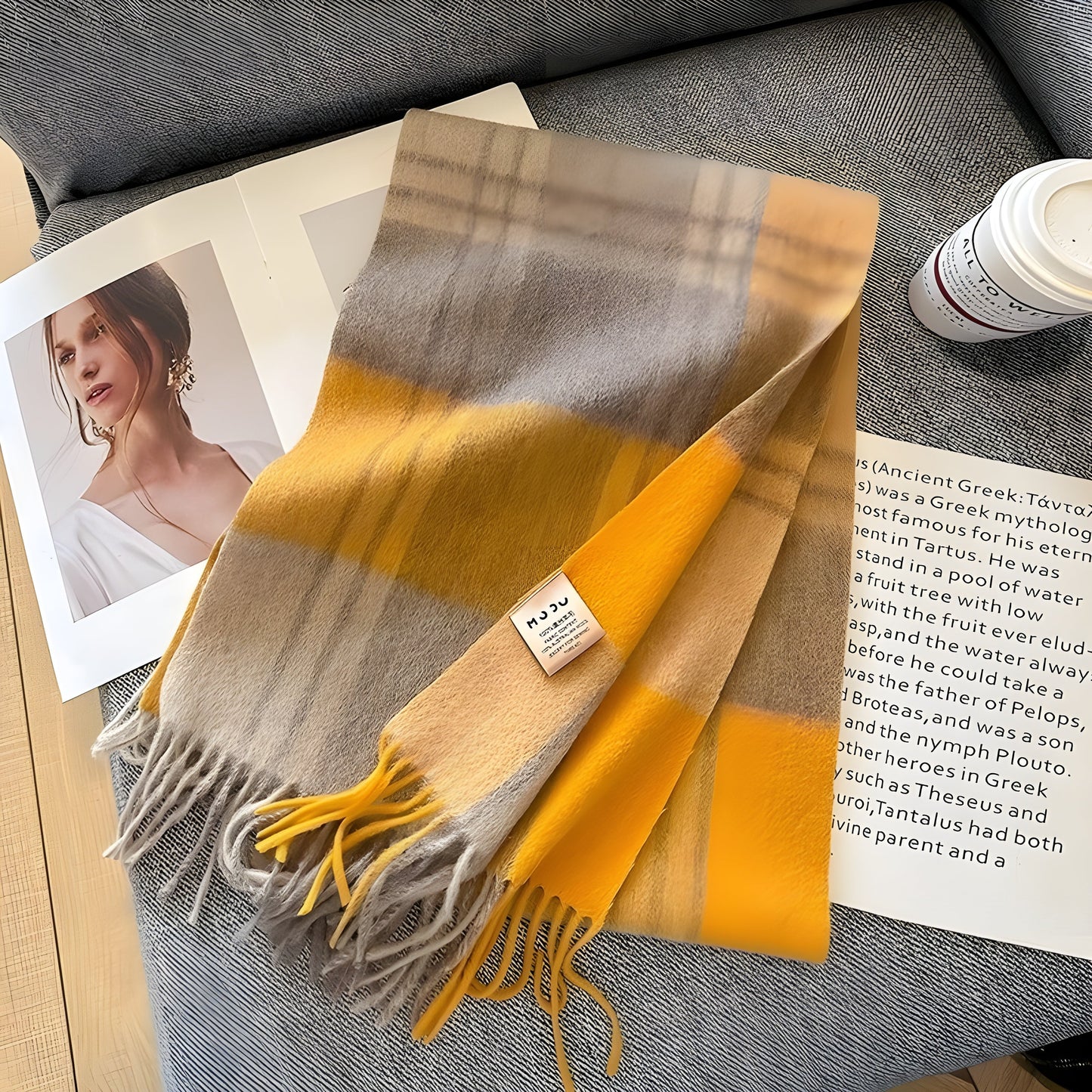 Warm Plaid Cashmere Women's Winter Scarf