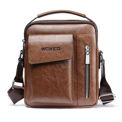 Stylish Mens Leather Crossbody Bag with Adjustable Strap - Befez