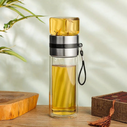 Clear Travel Water Bottle with Infuser