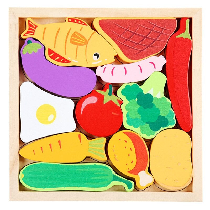 Wooden Brain Teaser Puzzle Set (3 Pieces)