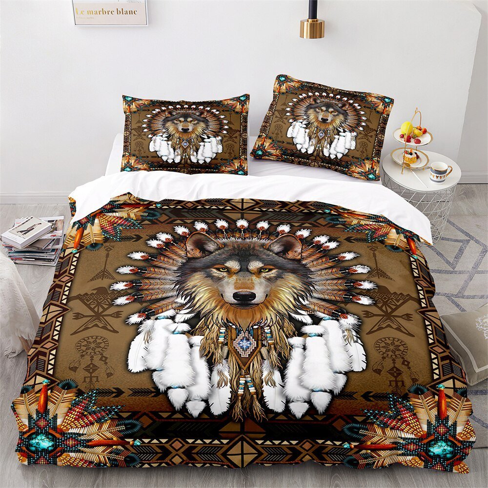 Cozy Boys Wolf Duvet Cover Set