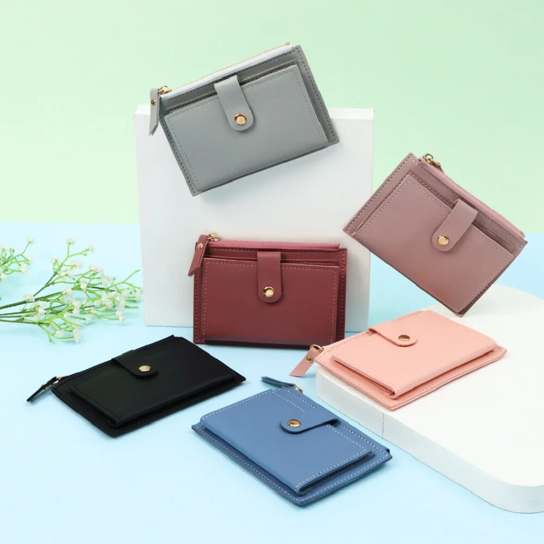 Slim Ladies Leather Card Wallet