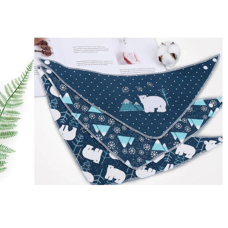 Adorable Baby Bib Set - Gentle Cotton Triangle Scarves