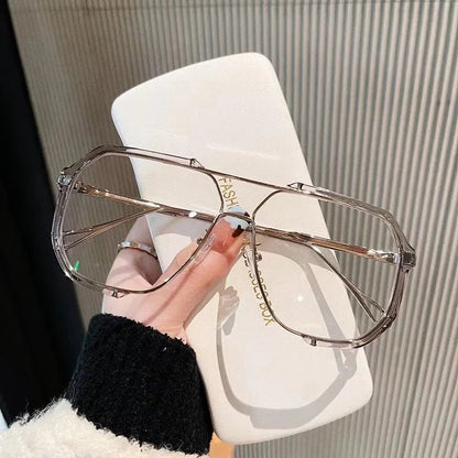 Trendy Large Square Sunglasses with UV Protection Lenses