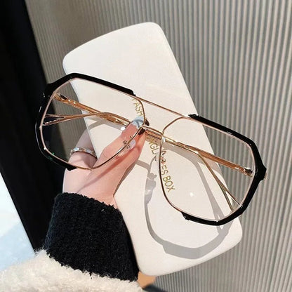 Trendy Large Square Sunglasses with UV Protection Lenses