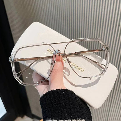 Trendy Large Square Sunglasses with UV Protection Lenses