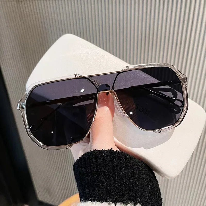 Trendy Large Square Sunglasses with UV Protection Lenses - Befez