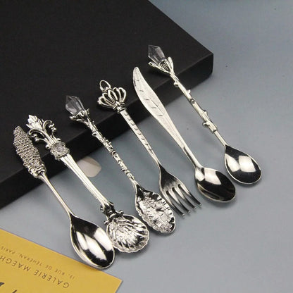 Antique Engraved Silver Teaspoon