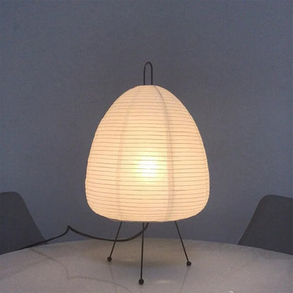 Delicate White Rice Paper Table Lamp