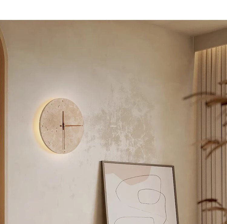 Natural Stone Round Wall Clock
