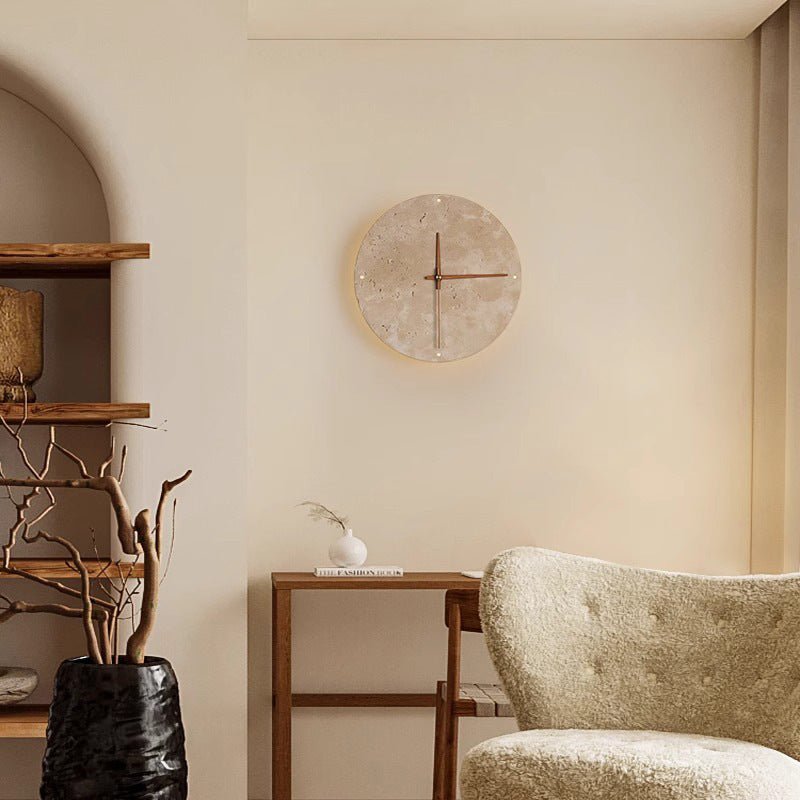 Natural Stone Round Wall Clock