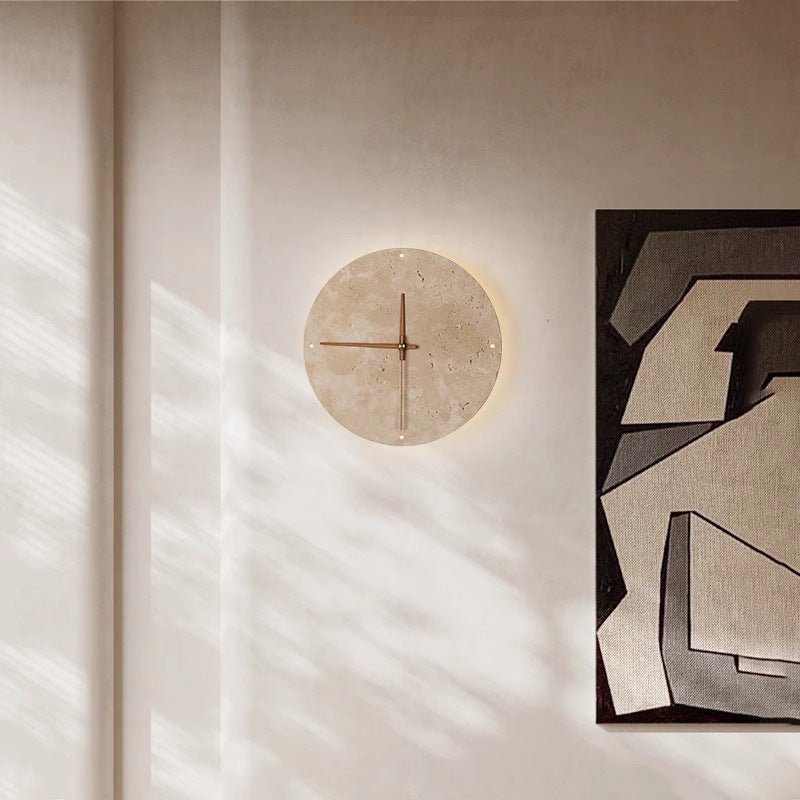 Natural Stone Round Wall Clock