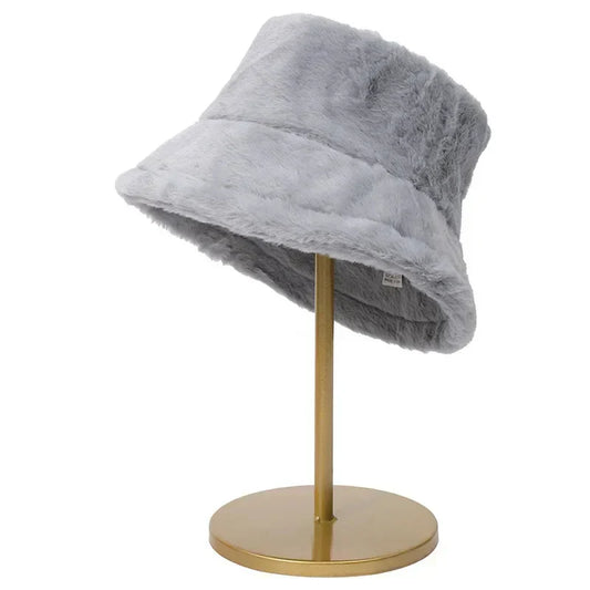 Warm Faux Fur Winter Bucket Hat for Women - Befez