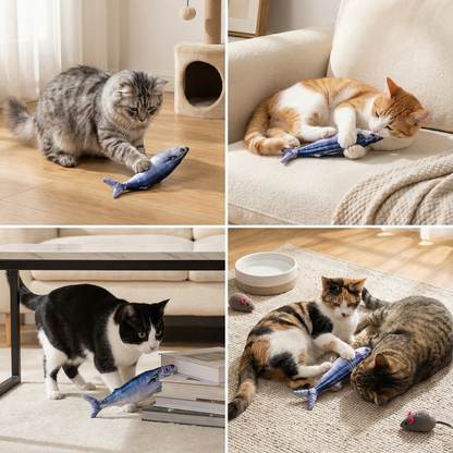 Fun Colorful Fish Shaped Cat Toy