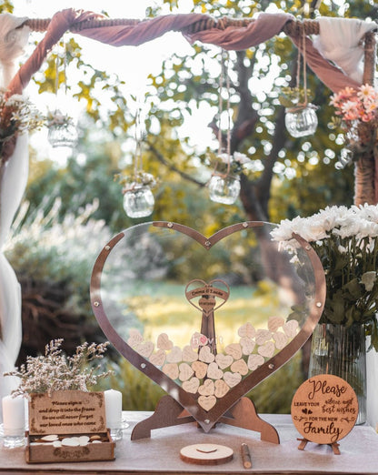 Romantic Heart Shaped Wedding Guest Book