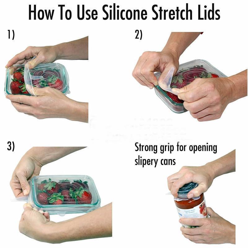 Befez | Airtight Silicone Kitchen Storage Lids (Set of 6)