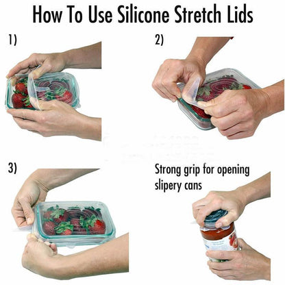 Befez | Airtight Silicone Kitchen Storage Lids (Set of 6)