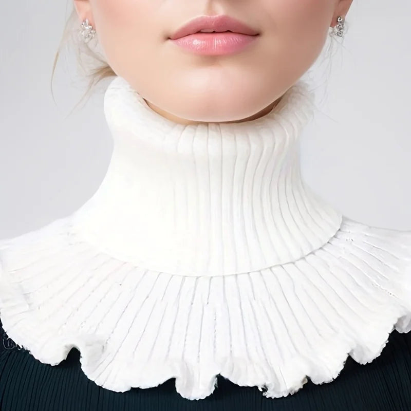 Soft Women's Cable Knit Turtleneck Scarf