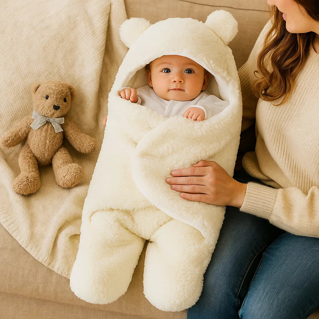 Adorable Bear Baby Blanket and Pajama Set