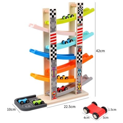 Colorful Kid's Wooden Train Track Set