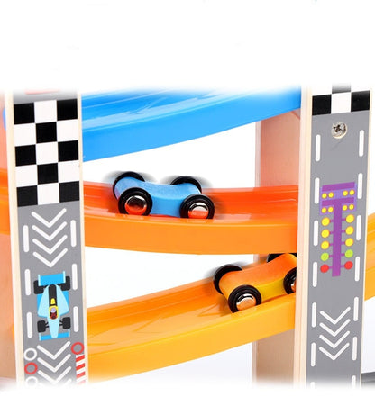Colorful Kid's Wooden Train Track Set