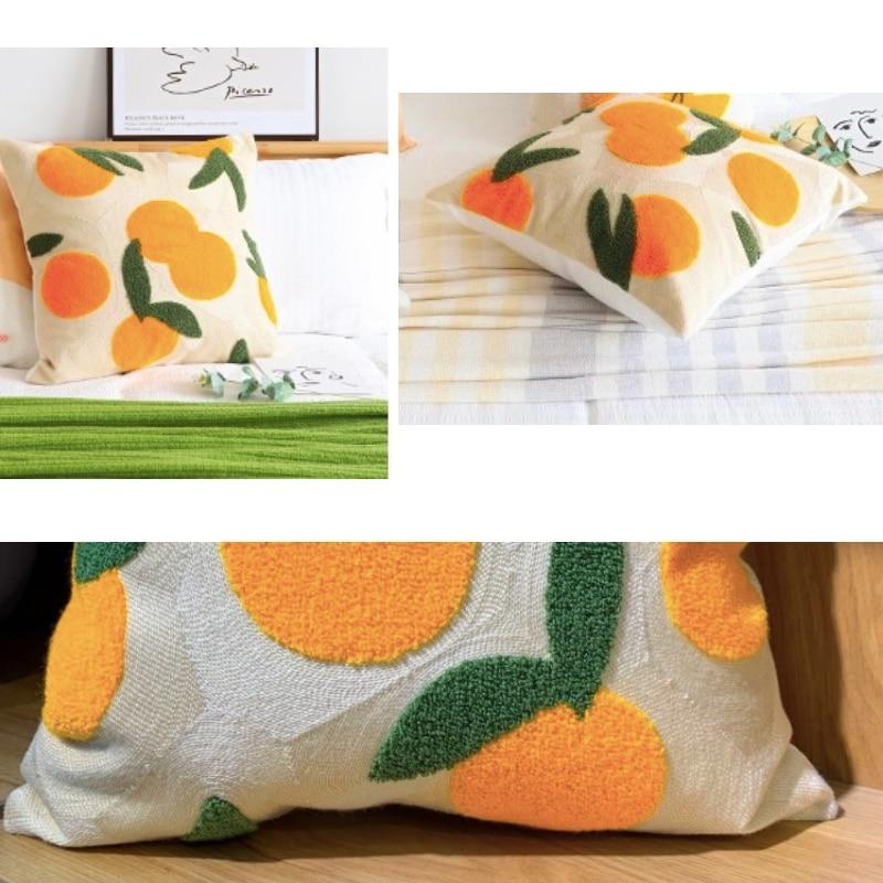 Vibrant Orange Accent Throw Pillow