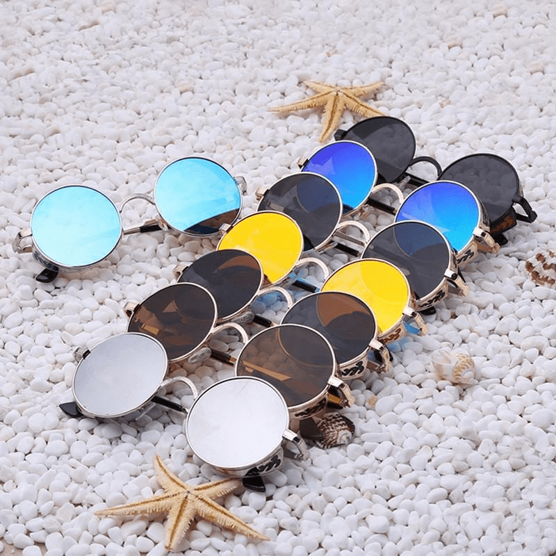 Unique Retro Circular Shade Glasses