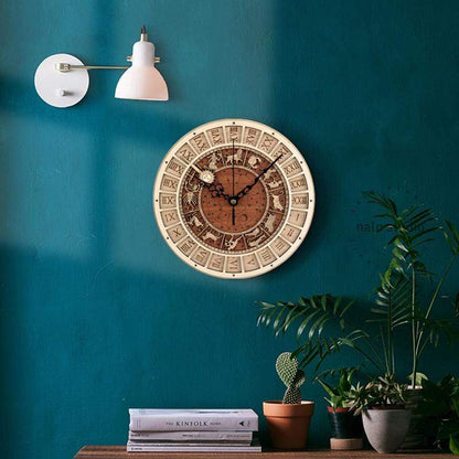 Befez | Astrology Symbol Wooden Wall Clock