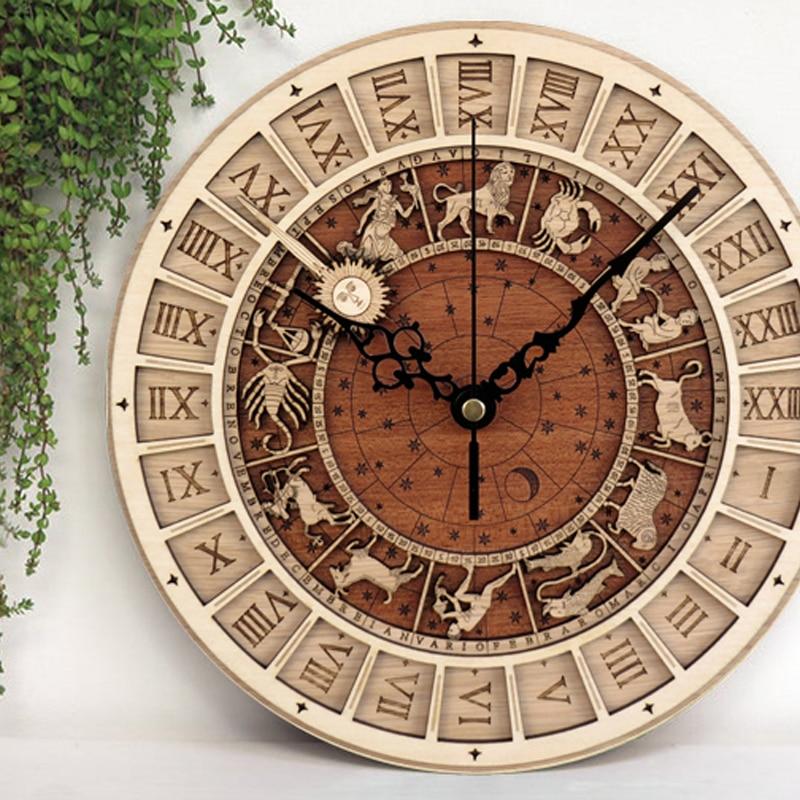 Befez | Astrology Symbol Wooden Wall Clock - Befez