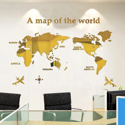 Colorful Globe Wall Decal Map Sticker