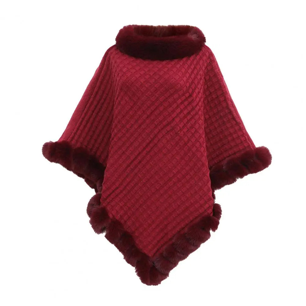 Soft Faux Fur Wrap Cape for Ladies