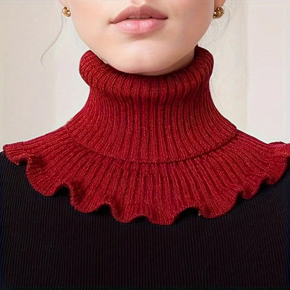 Soft Women's Cable Knit Turtleneck Scarf