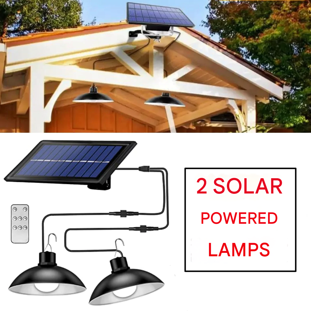 Outdoor Solar Powered LED Light Set with Remote
