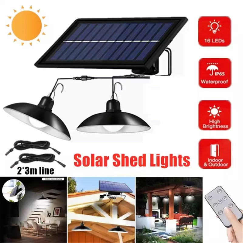 Outdoor Solar Powered LED Light Set with Remote