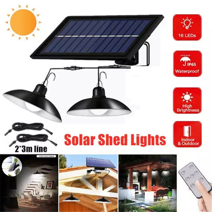 Outdoor Solar Powered LED Light Set with Remote