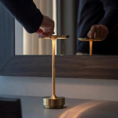 Compact LED Desk Lamp with USB Rechargeable Base