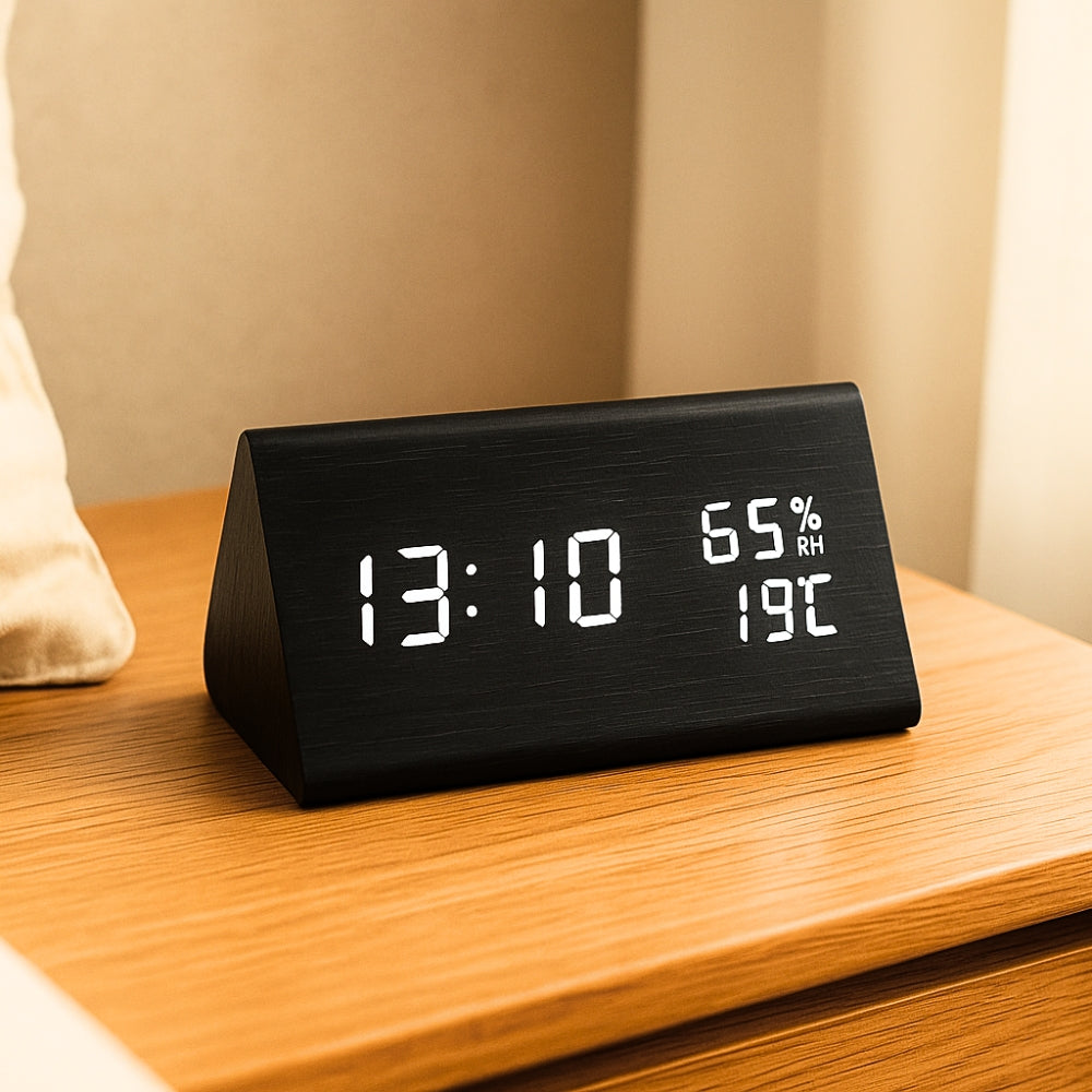 Befez | Elora Solid Wood Digital LED Clock Radio - Befez