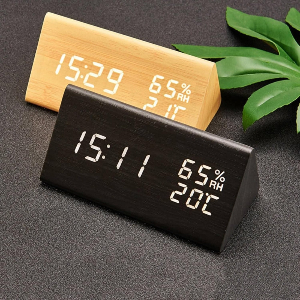 Befez | Elora Solid Wood Digital LED Clock Radio