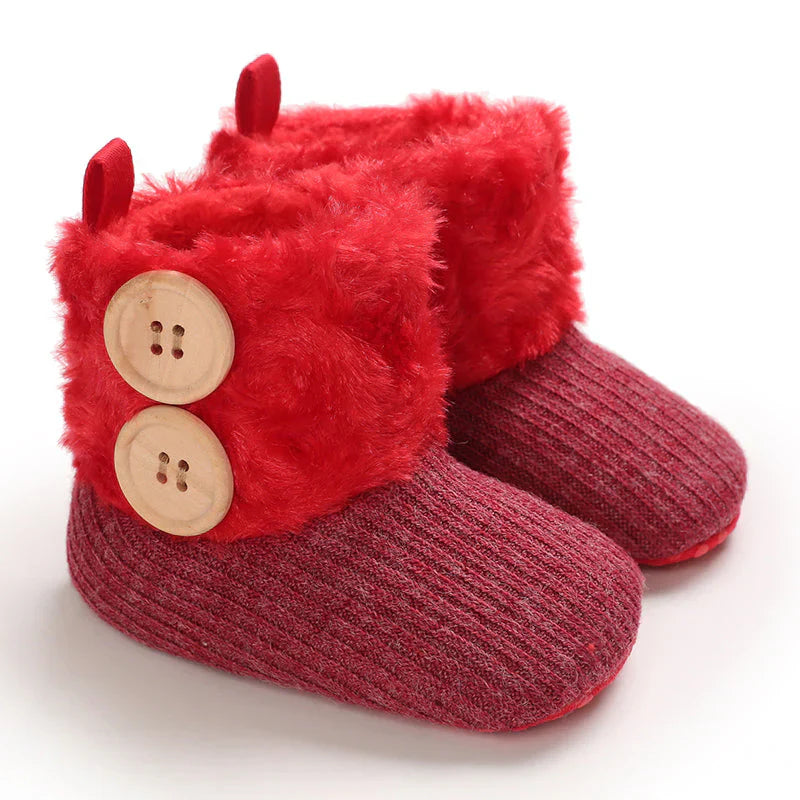 Cozy Baby Snow Boots - Soft Plush Non Slip Footwear