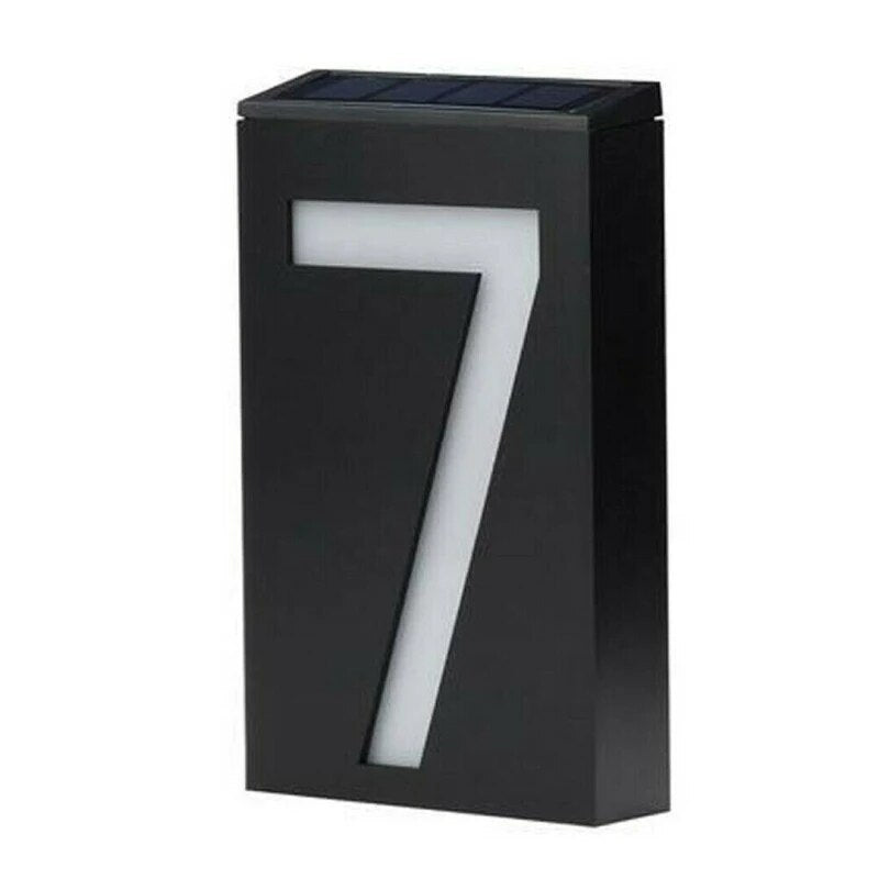 Solar Powered House Number Sign