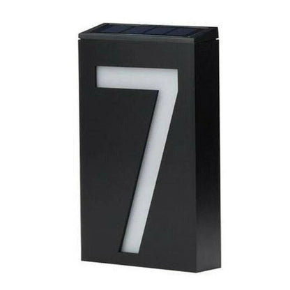 Solar Powered House Number Sign