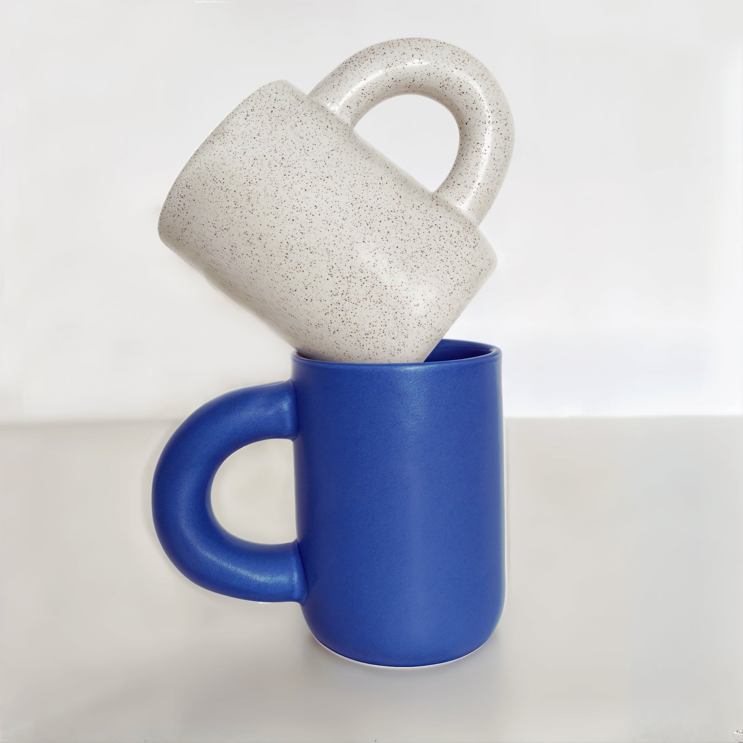 Elegant Geometric Porcelain Coffee Cup